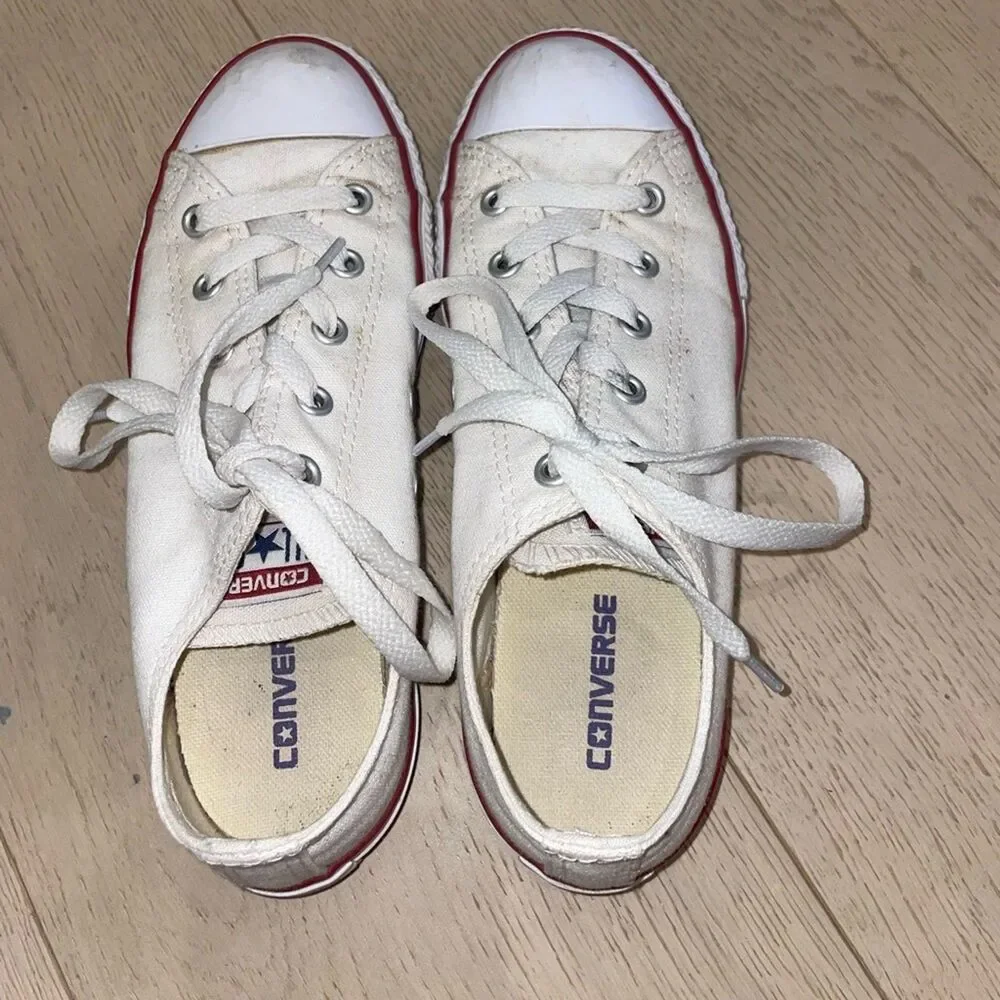 White Converse Youth Size 3